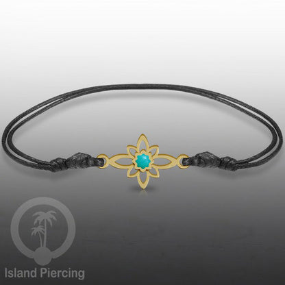 Gelang Tangan Stainless Steel motif Mandala dan Bunga warna gold dekorasi dengan Epoxy