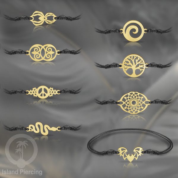 Gelang Tangan dari baja Stainless Steel warna gold banyak pilihan desain yang asyk, cocok untuk semua umur