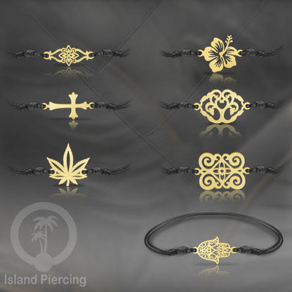 Gelang Tangan unik dari Stainless Steel warna gold tersedia pilihan desain yang istemewa