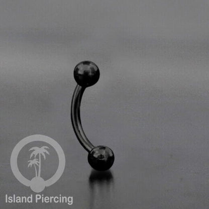 Tindik Alis dan Rook Piercing Curved Barbell model yang polos tiga warna