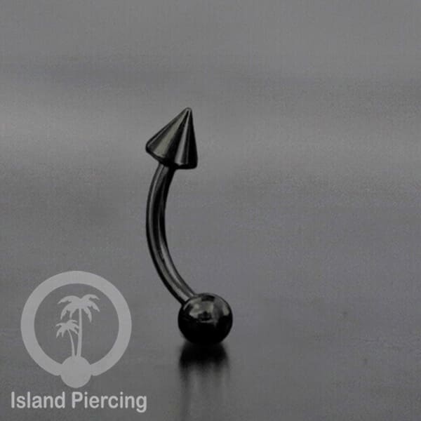 Tindik Alis dan Rook Piercing Curved Barbell model yang polos tiga warna