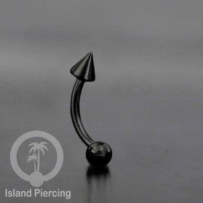 Tindik Alis dan Rook Piercing Curved Barbell model yang polos tiga warna
