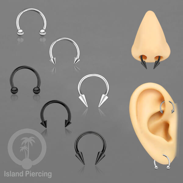 Circular Barbell model yang polos warna silver dan hitam pilihan 3 model