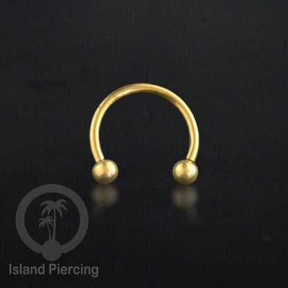 Circular Barbell Piercing Jewelry yang popular warna gold dan rose gold pilihan 3 model