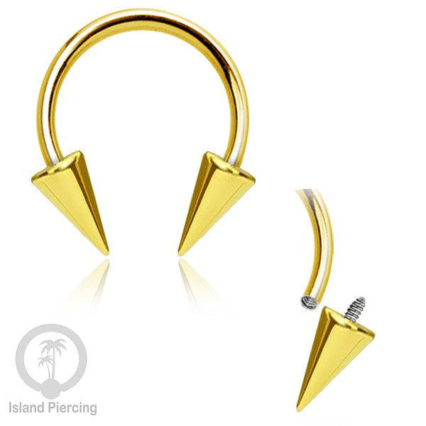 Circular Barbell Piercing Jewelry yang popular warna gold dan rose gold pilihan 3 model