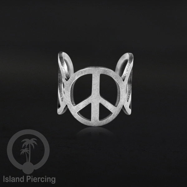 Steel Ear-cuffs waarna silver, anting perhiasan stainless jepitan telinga motif yang exlusif Island Piercing
