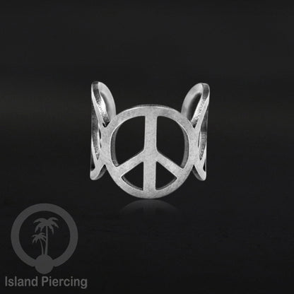 Steel Ear-cuffs waarna silver, anting perhiasan stainless jepitan telinga motif yang exlusif Island Piercing