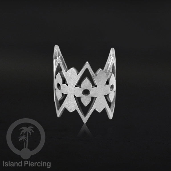 Steel Ear Cuffs, Anting Perhiasan Stainless warna silver Jepitan telinga motif unik dan menarik