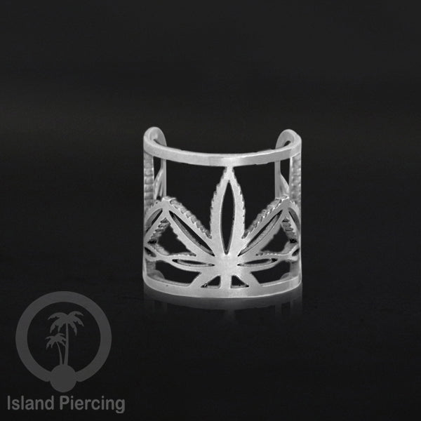 Anting Perhiasan warna silver Jepitan kuping Stainless Ear Cuff Earrings desain Island Piercing