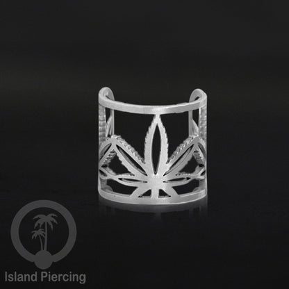 Anting Perhiasan warna silver Jepitan kuping Stainless Ear Cuff Earrings desain Island Piercing