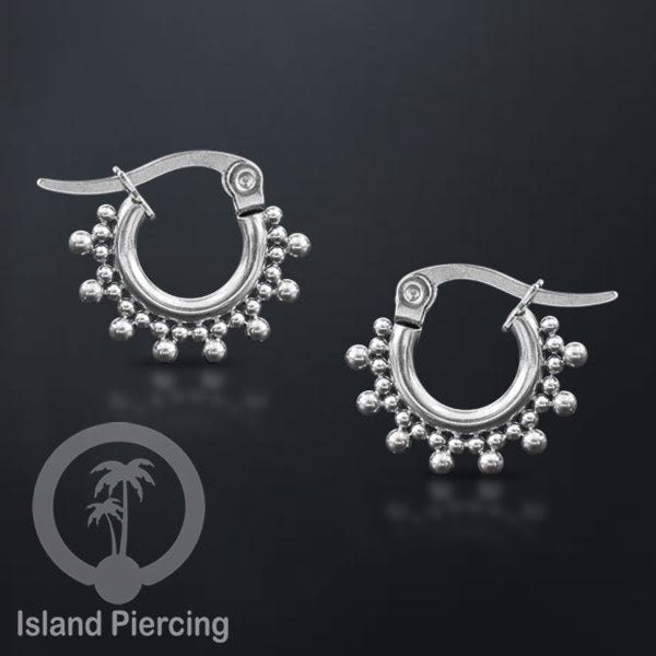 Anting Hoop stainless steel warna silver ukuran 12mm