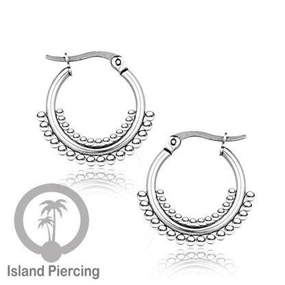 Anting Hoop stainless steel warna silver ukuran 20mm