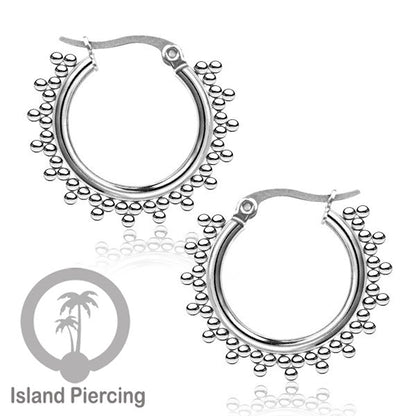 Anting Hoop stainless steel warna silver ukuran 20mm
