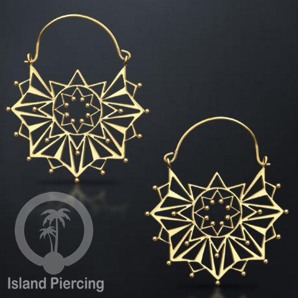 Anting stainless steel warna gold motif yang istemewa