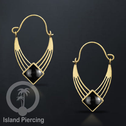 Anting stainless steel warna gold dengan epoxy banyak pilihan warna