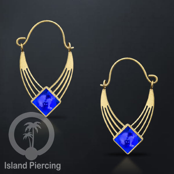 Anting stainless steel warna gold dengan epoxy banyak pilihan warna