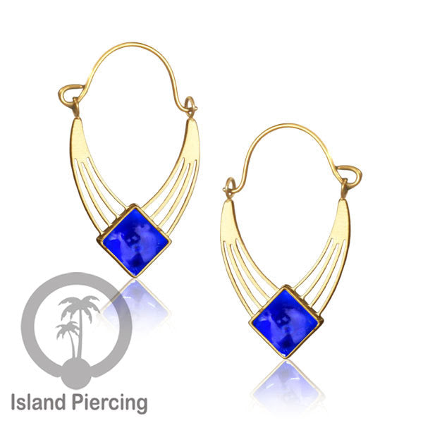 Anting stainless steel warna gold dengan epoxy banyak pilihan warna