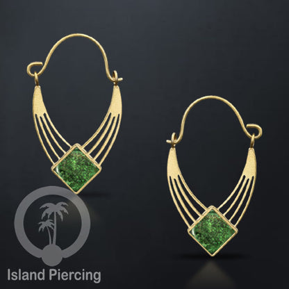 Anting stainless steel warna gold dengan epoxy banyak pilihan warna
