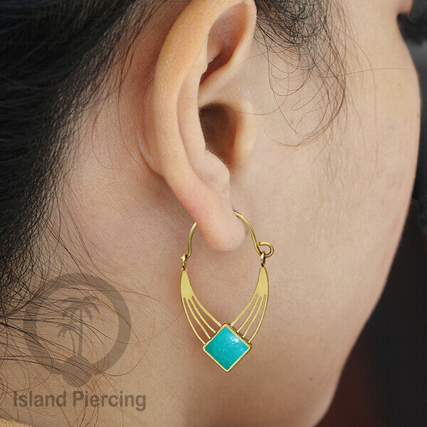 Anting stainless steel warna gold dengan epoxy banyak pilihan warna