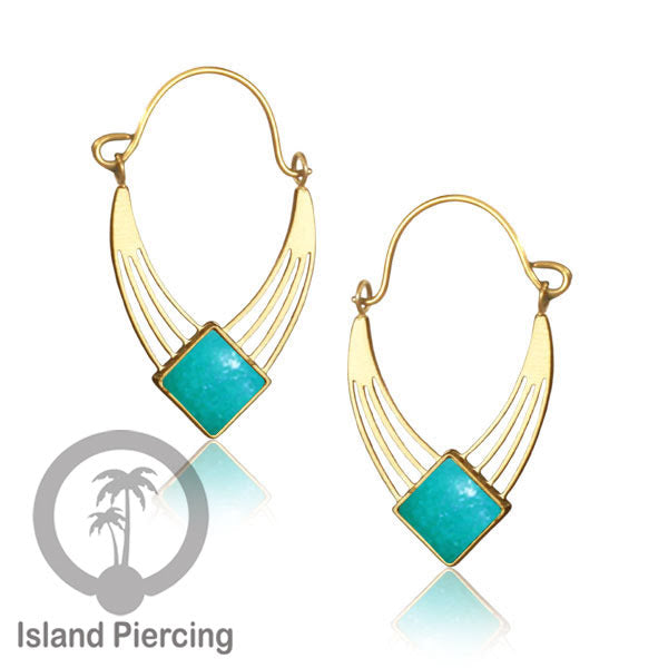 Anting stainless steel warna gold dengan epoxy banyak pilihan warna