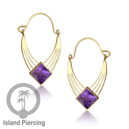 Anting stainless steel warna gold dengan epoxy banyak pilihan warna