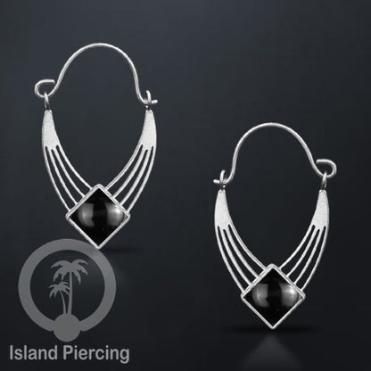 Anting stainless warna silver dengan banyak pilihan warna epoxy