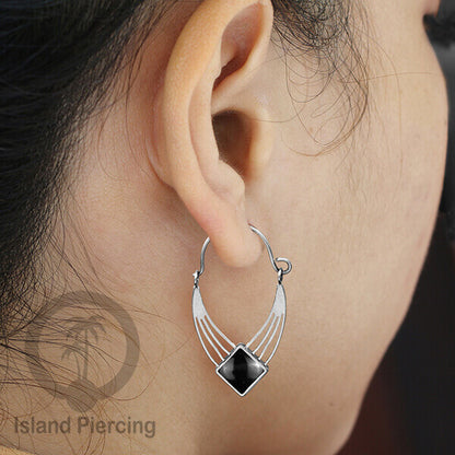 Anting stainless warna silver dengan banyak pilihan warna epoxy