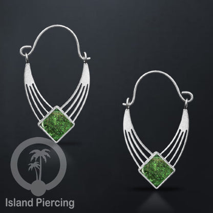 Anting stainless warna silver dengan banyak pilihan warna epoxy