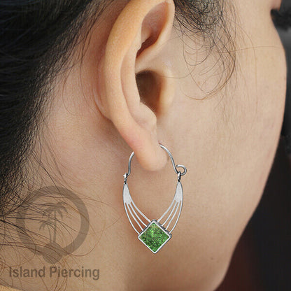 Anting stainless warna silver dengan banyak pilihan warna epoxy