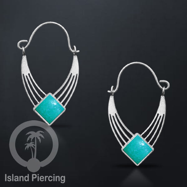 Anting stainless warna silver dengan banyak pilihan warna epoxy
