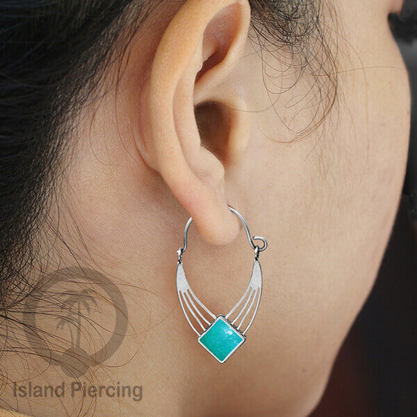 Anting stainless warna silver dengan banyak pilihan warna epoxy