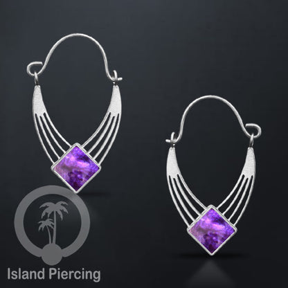 Anting stainless warna silver dengan banyak pilihan warna epoxy