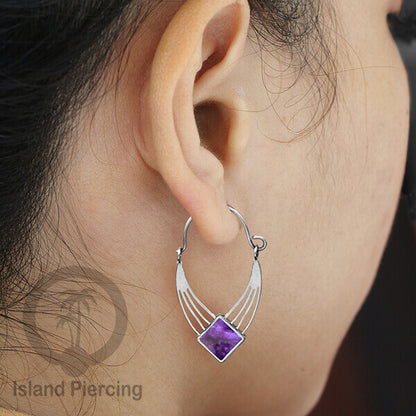 Anting stainless warna silver dengan banyak pilihan warna epoxy