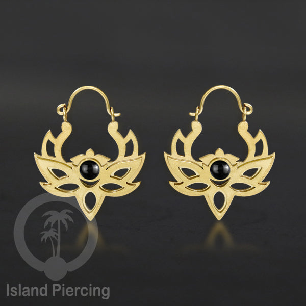 Anting stainless 3 lapis motif unik warna gold dengan epoxy banyak pilihan warna.