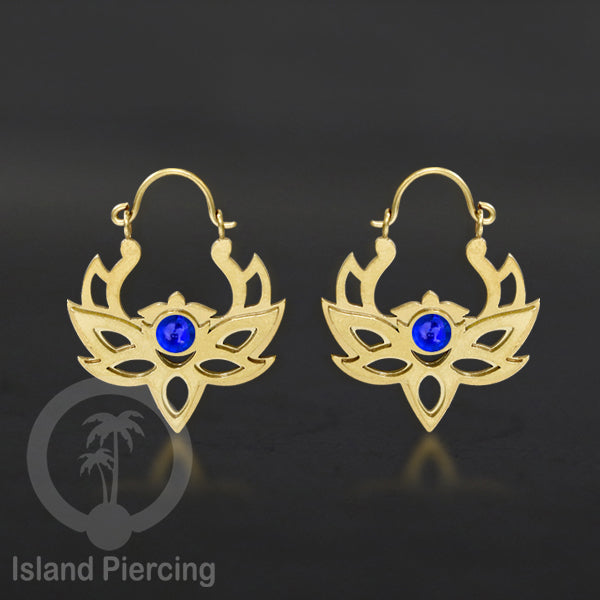 Anting stainless 3 lapis motif unik warna gold dengan epoxy banyak pilihan warna.