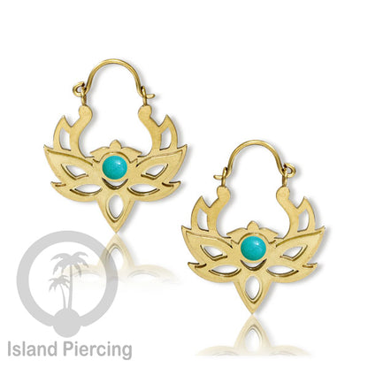 Anting stainless 3 lapis motif unik warna gold dengan epoxy banyak pilihan warna.