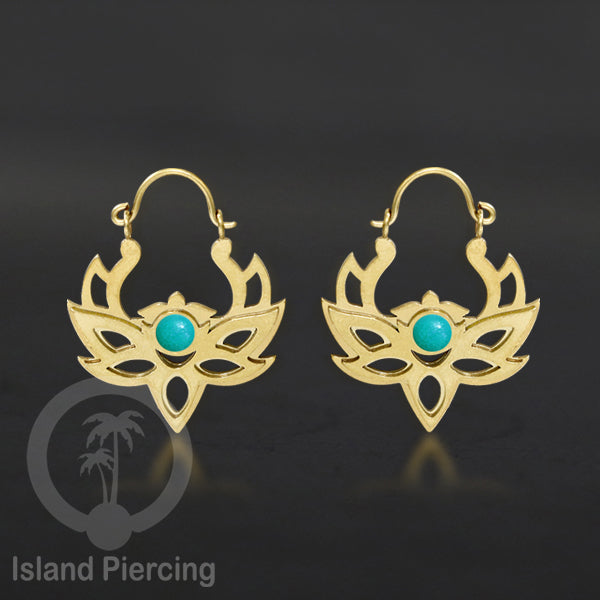 Anting stainless 3 lapis motif unik warna gold dengan epoxy banyak pilihan warna.
