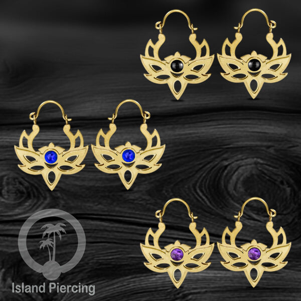 Anting stainless 3 lapis motif unik warna gold dengan epoxy banyak pilihan warna.