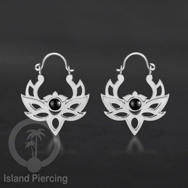 Anting stainless 3 lapis motif unik warna silver dengan epoxy banyak pilihan warna.