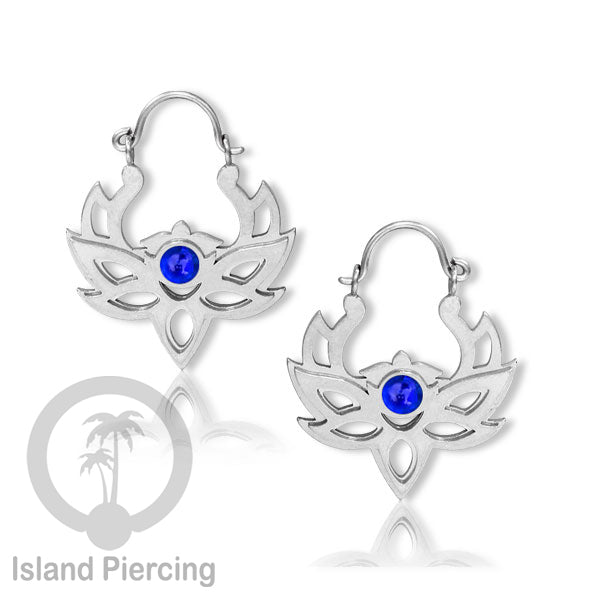 Anting stainless 3 lapis motif unik warna silver dengan epoxy banyak pilihan warna.