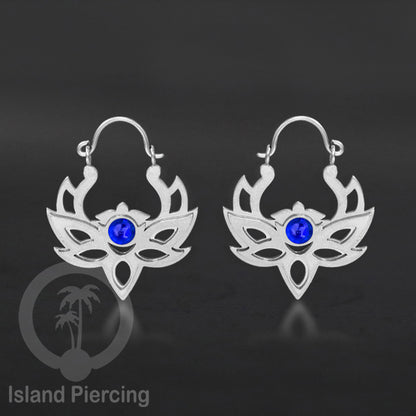 Anting stainless 3 lapis motif unik warna silver dengan epoxy banyak pilihan warna.