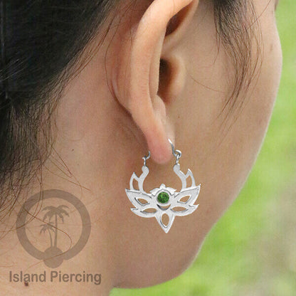 Anting stainless 3 lapis motif unik warna silver dengan epoxy banyak pilihan warna.