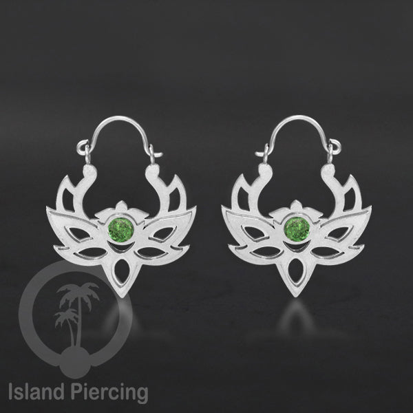 Anting stainless 3 lapis motif unik warna silver dengan epoxy banyak pilihan warna.