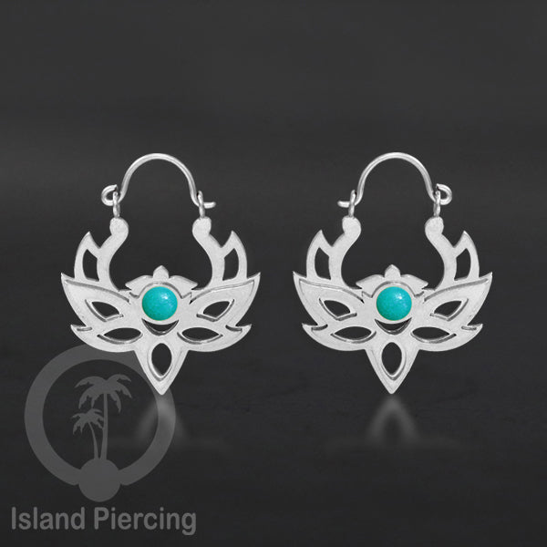 Anting stainless 3 lapis motif unik warna silver dengan epoxy banyak pilihan warna.