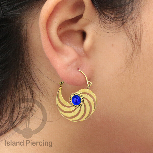 Anting stainless steel warna gold dengan epoxy banyak pilihan warna