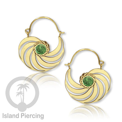 Anting stainless steel warna gold dengan epoxy banyak pilihan warna