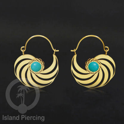 Anting stainless steel warna gold dengan epoxy banyak pilihan warna