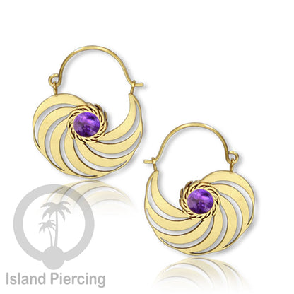 Anting stainless steel warna gold dengan epoxy banyak pilihan warna