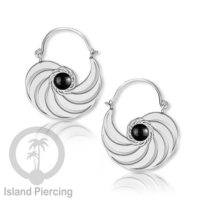 Anting stainless warna silver dengan banyak pilihan warna epoxy