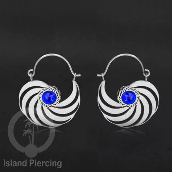 Anting stainless warna silver dengan banyak pilihan warna epoxy